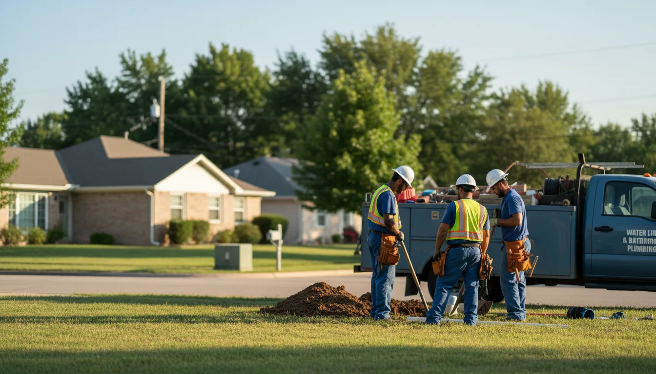Residential water line and bathroom plumbing service in Cedar Rapids, NE